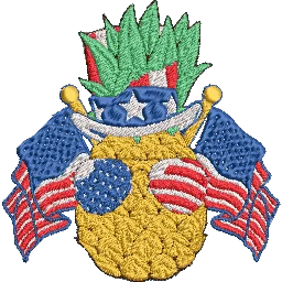 Pineapple-4th-of-July-Hawaii - Embroidery Design - Image 2