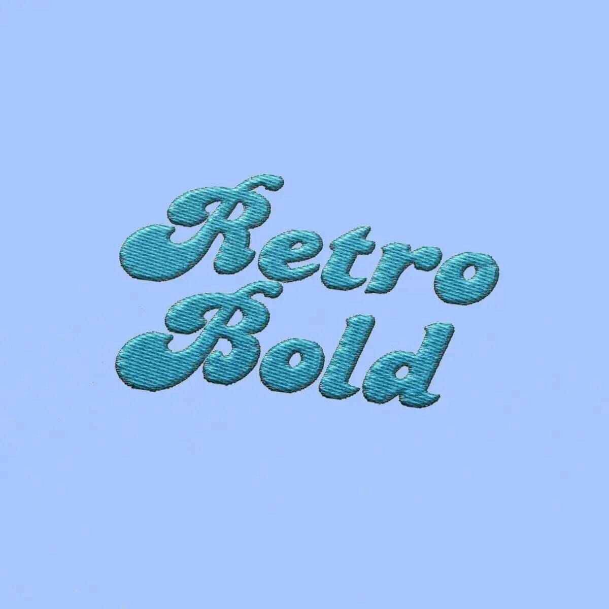 Retro bold Embroidery alphabet Font Set - Image 2