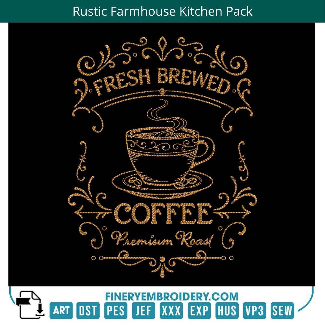 Rustic Farmhouse Kitchen Quotes Embroidery Pack - Image 5