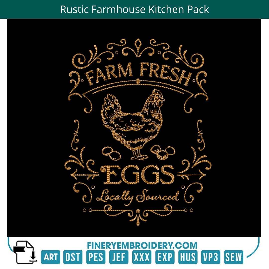 Rustic Farmhouse Kitchen Quotes Embroidery Pack - Image 6