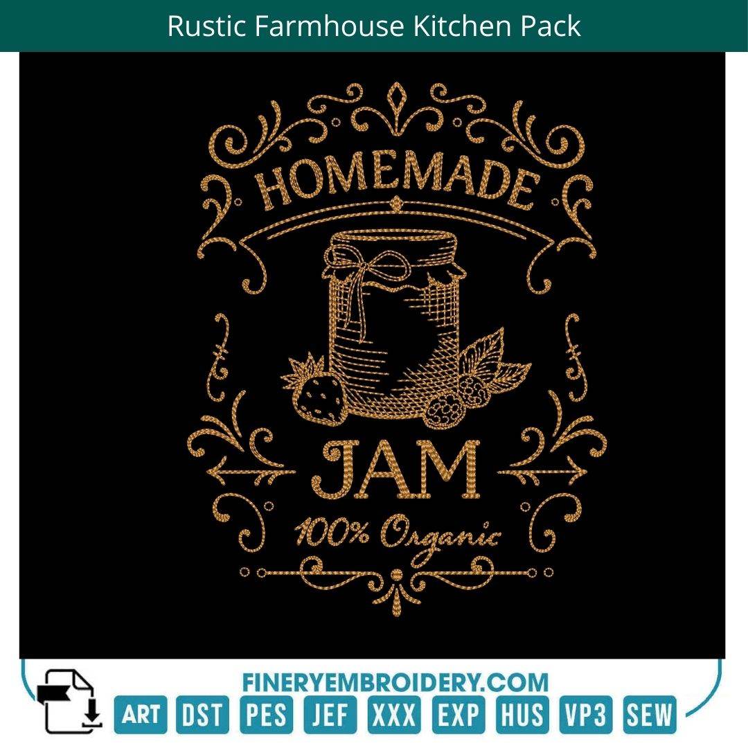 Rustic Farmhouse Kitchen Quotes Embroidery Pack - Image 7
