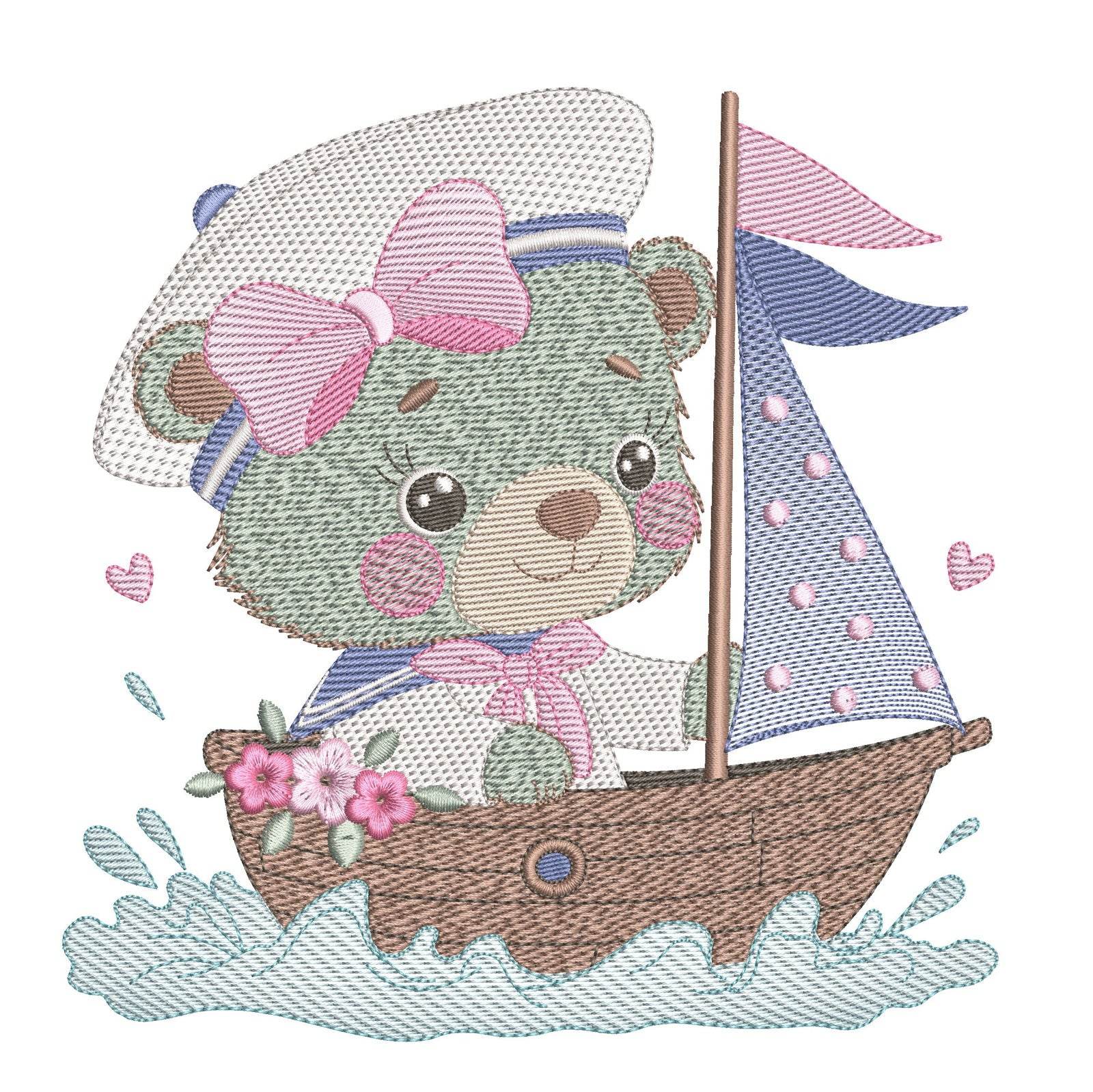 Sailor Bear Embroidery Design – FineryEmbroidery - Image 3