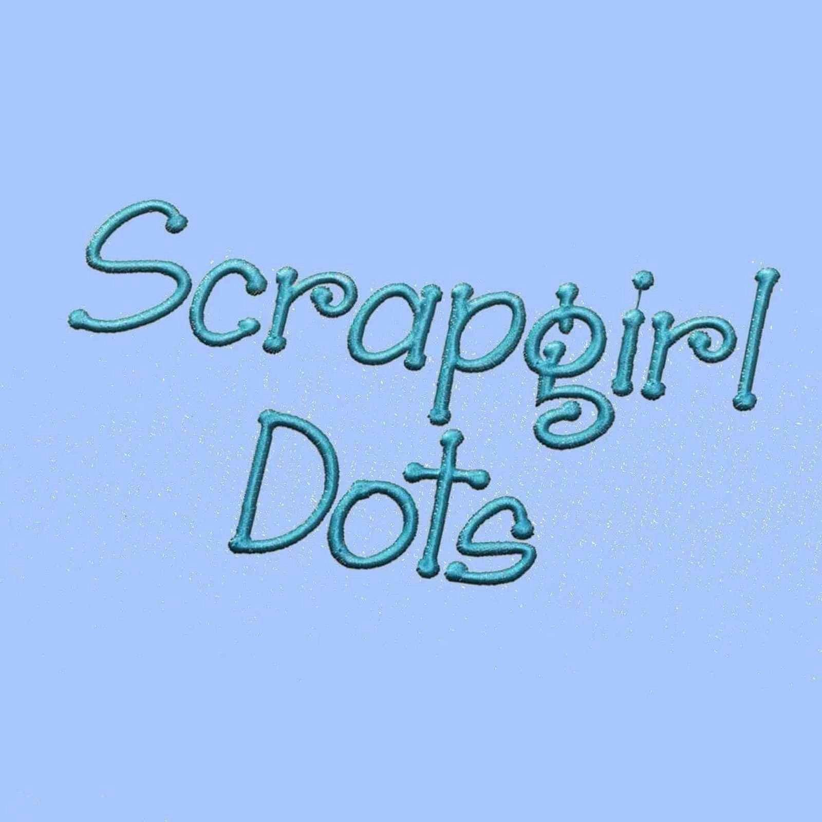 Scrapgirl Dots Embroidery alphabet Font Set - Image 2