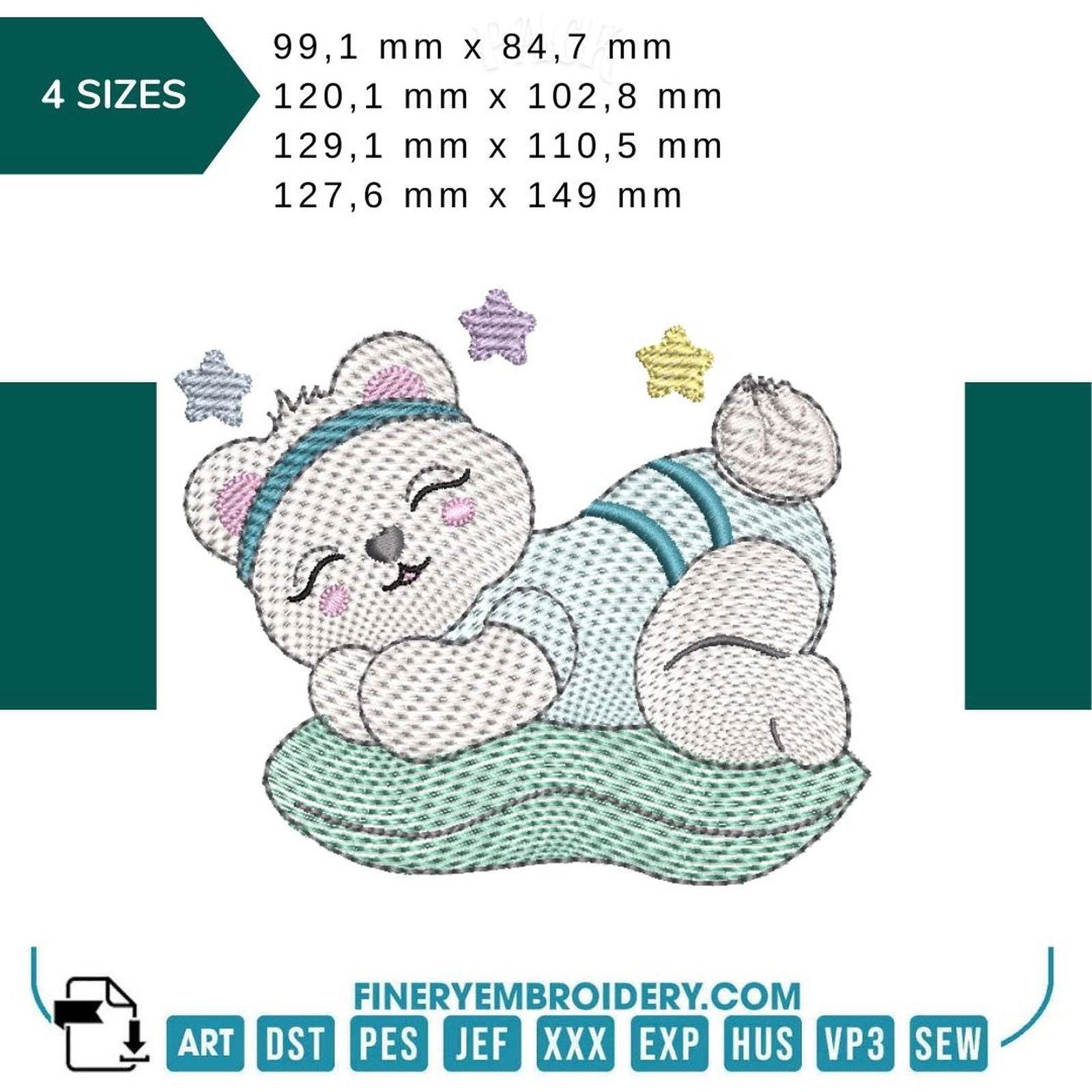 Sleepy Bear Dreams Collection - Embroidery designs - Image 6