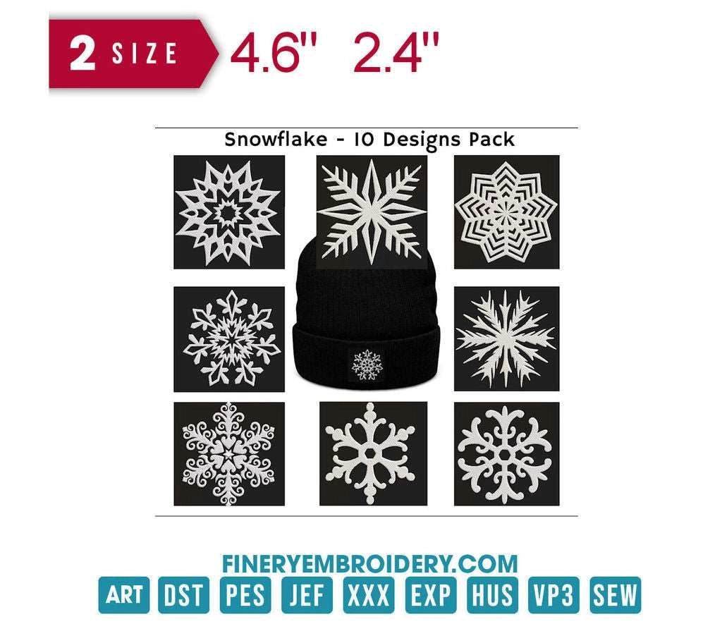Snowflake Wonderland: Embroidery Design Pack