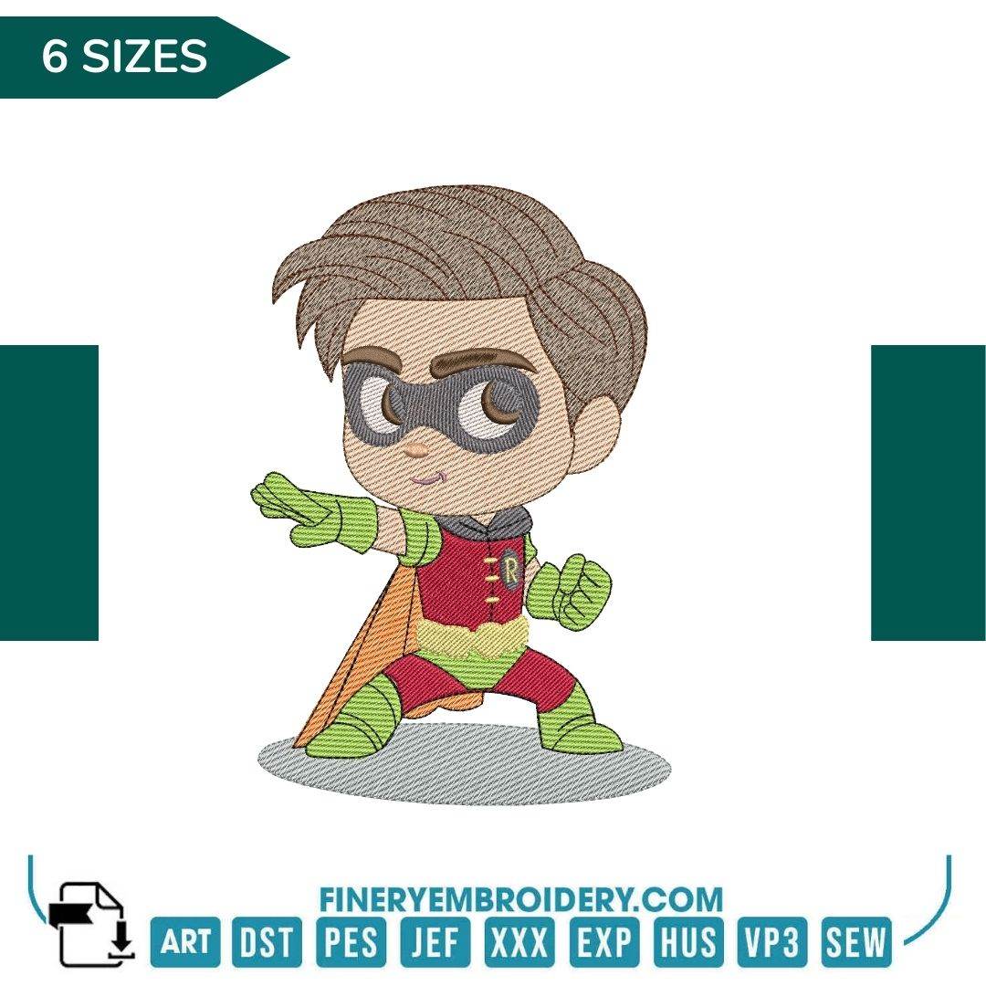 Super Heroes Embroidery Pack - 7 Designs in 6 Different Sizes - Image 8