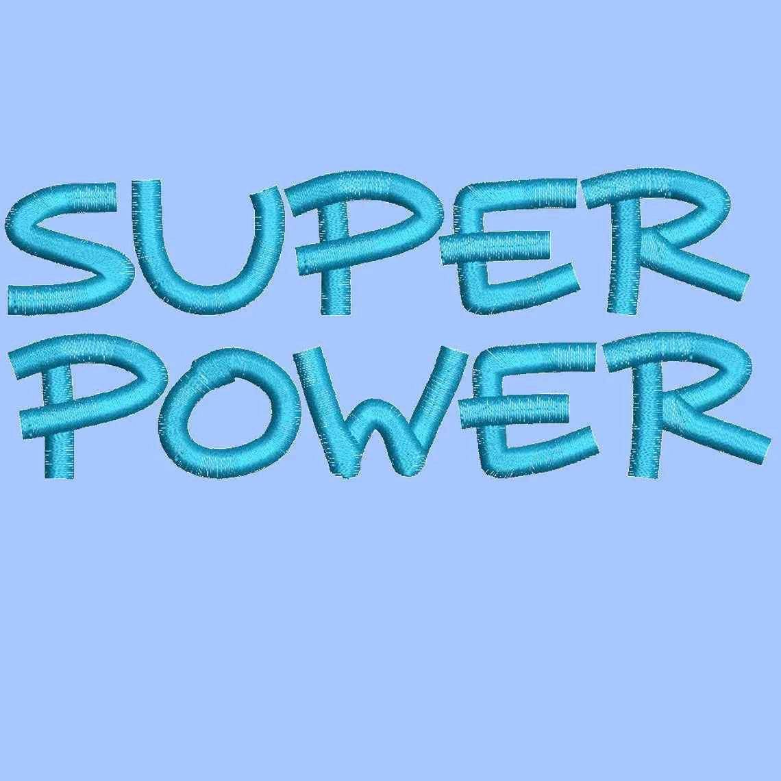 Super Power Embroidery alphabet Font Set - Image 2