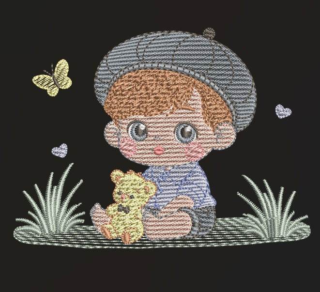 Sweet boy and teddy bear β 7 Sizes - Image 3