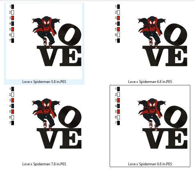 Swing into Love: Miles Morales Spider-man Embroidery Design - Image 2
