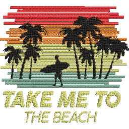 Take-Me-to-the-Beach - Embroidery Design - Image 2