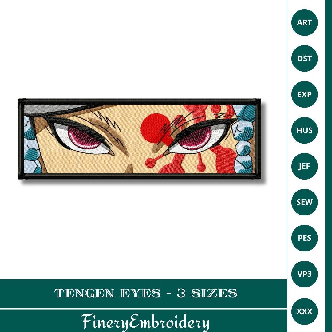 Tengen Eyes Embroidery Design – 3 Sizes