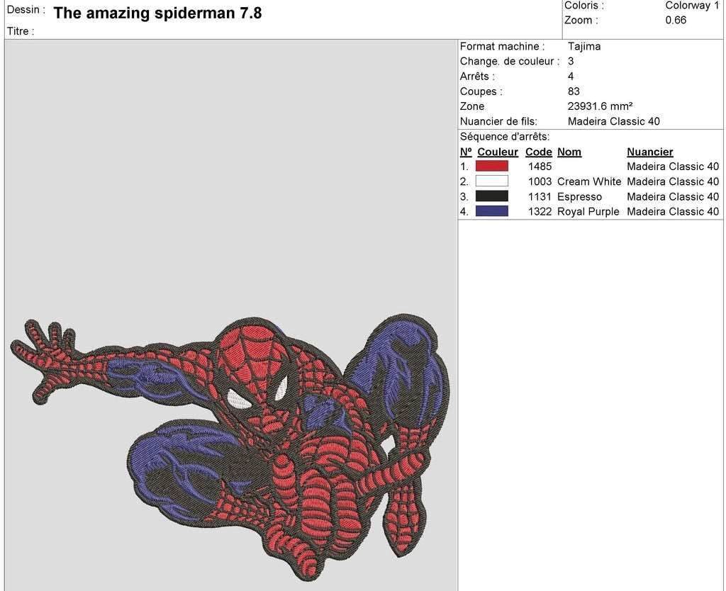 The Amazing Spiderman- Embroidery Design - Image 3