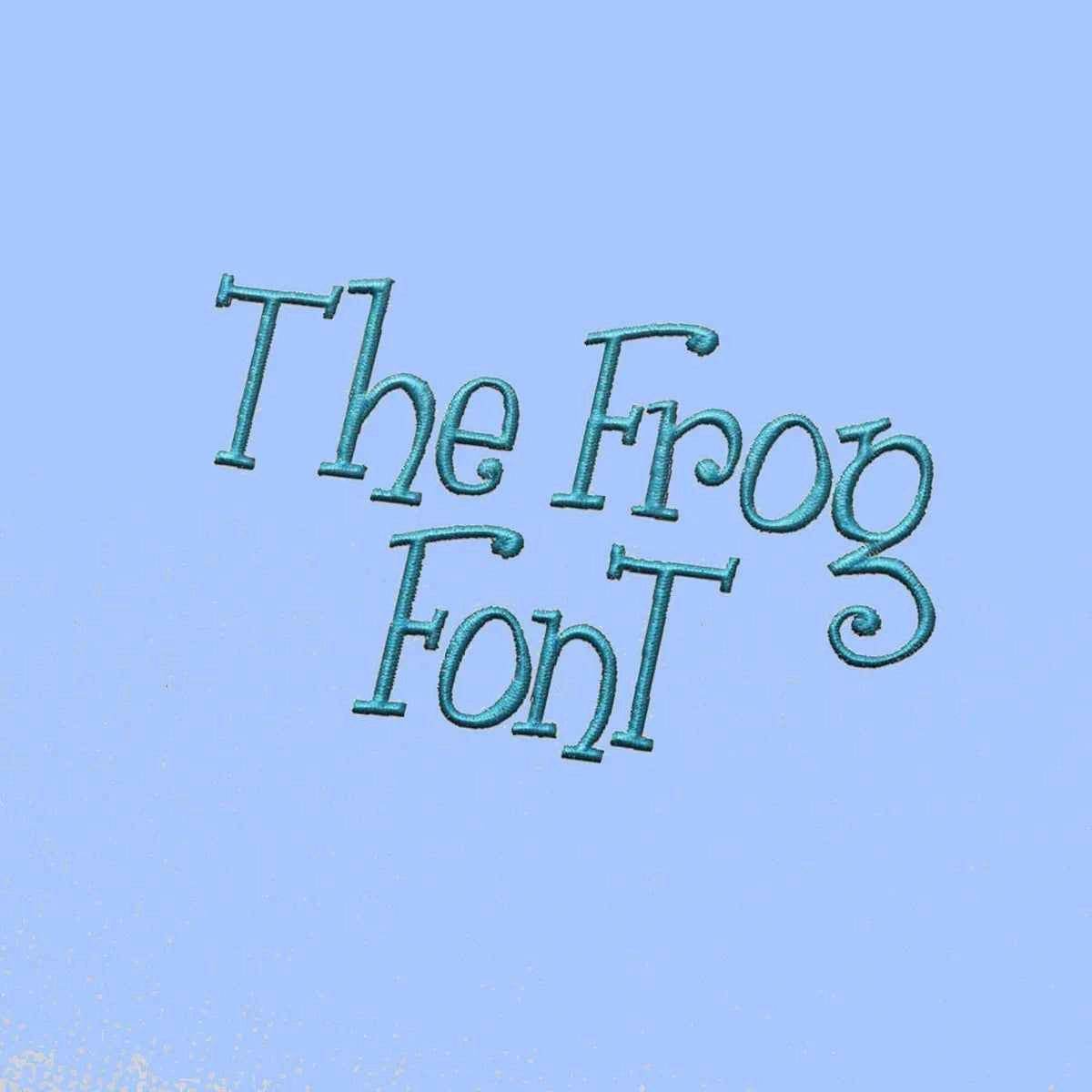 The frog Embroidery alphabet Font Set - Image 2