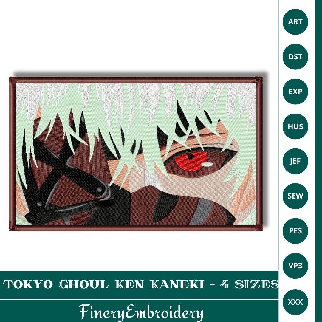 Tokyo Ghoul Ken Kaneki Embroidery Design