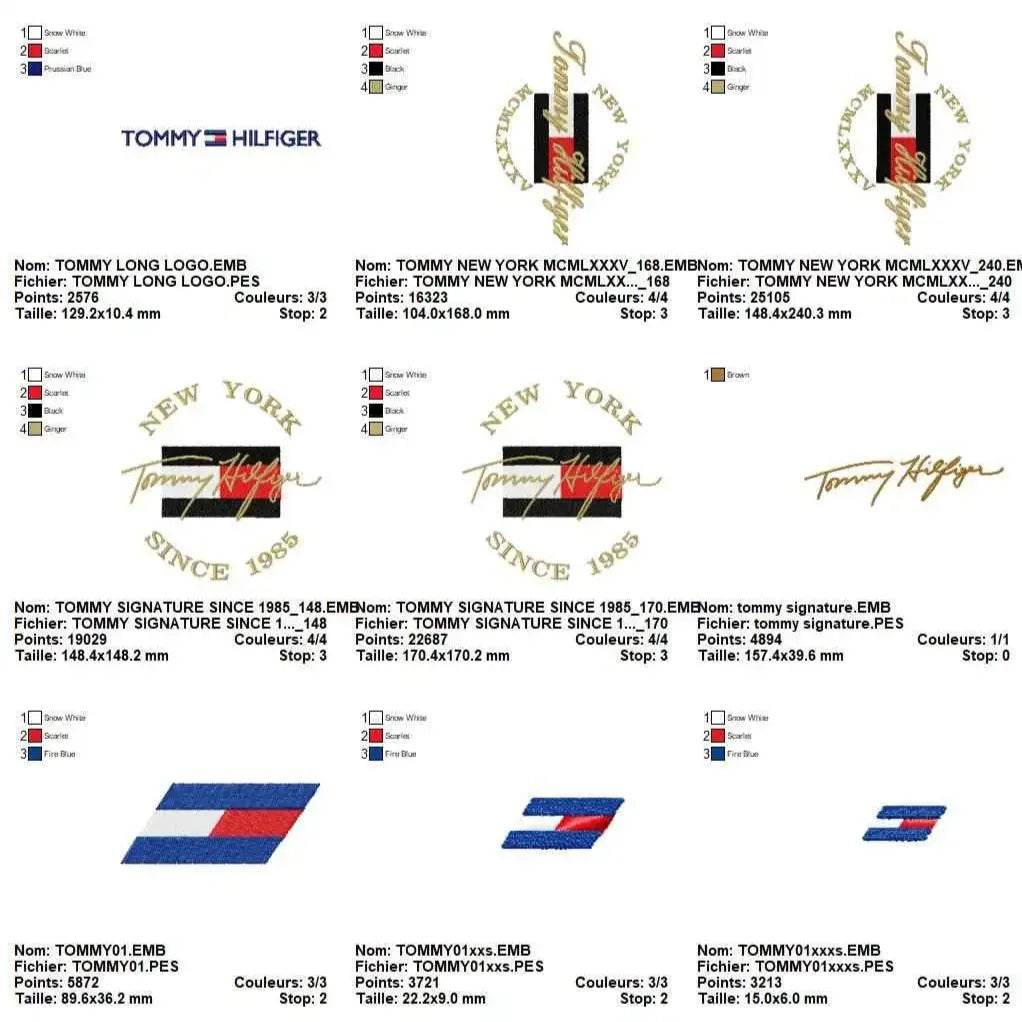 Tommy Hilfiger Embroidery Design Pack - Logo Embroidery Pack - Image 3
