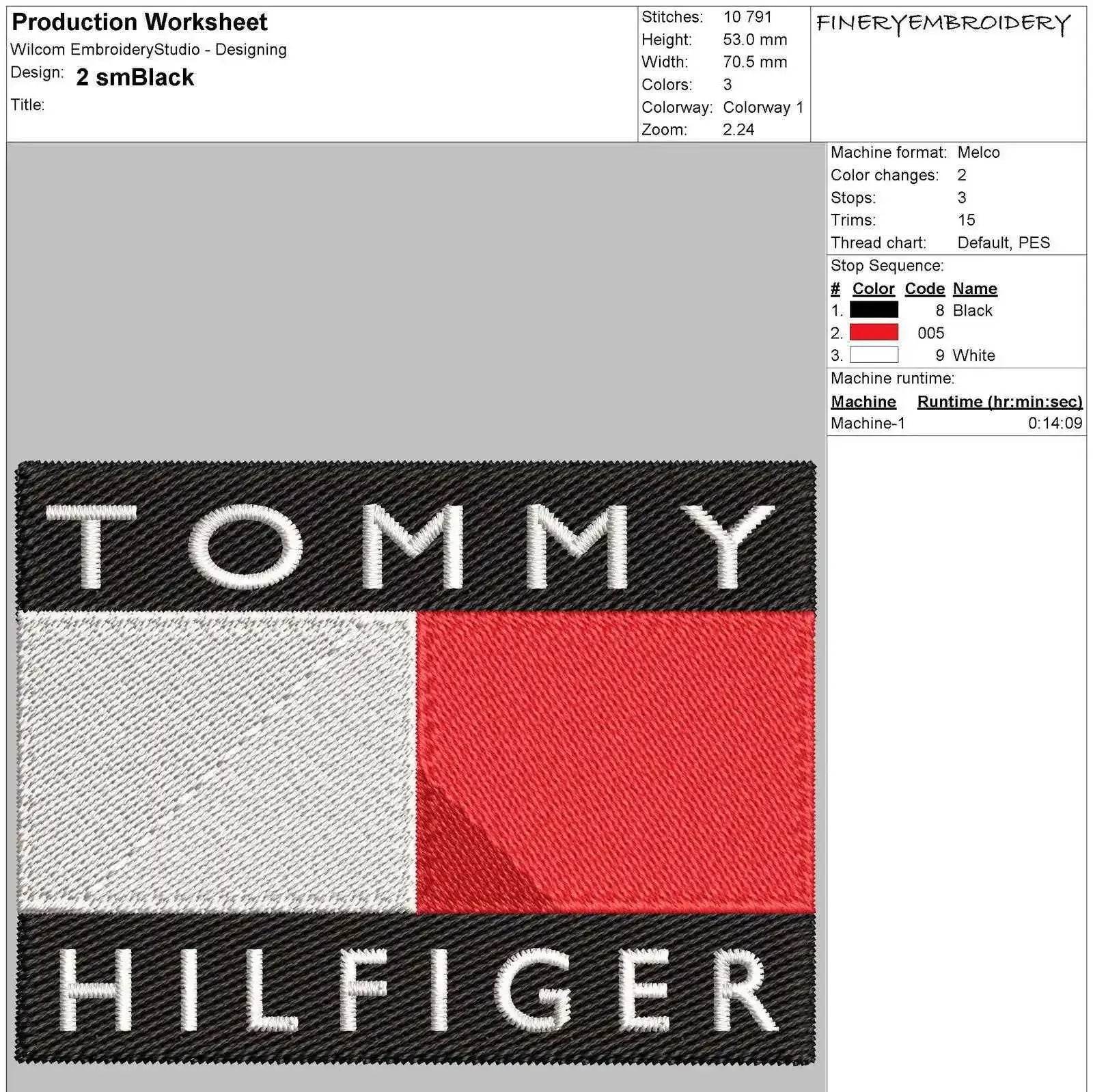 Tommy Hilfiger Embroidery Design Pack - Logo Embroidery Pack - Image 4