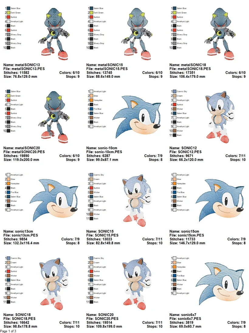 Ultimate Sonic Embroidery Design Pack - Image 2