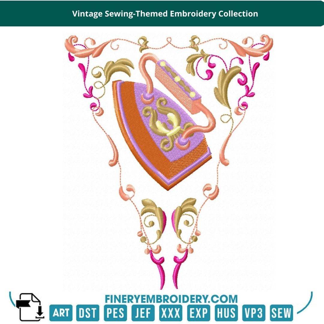 Vintage Sewing-Themed Embroidery Collection β Elegant Designs - Image 4