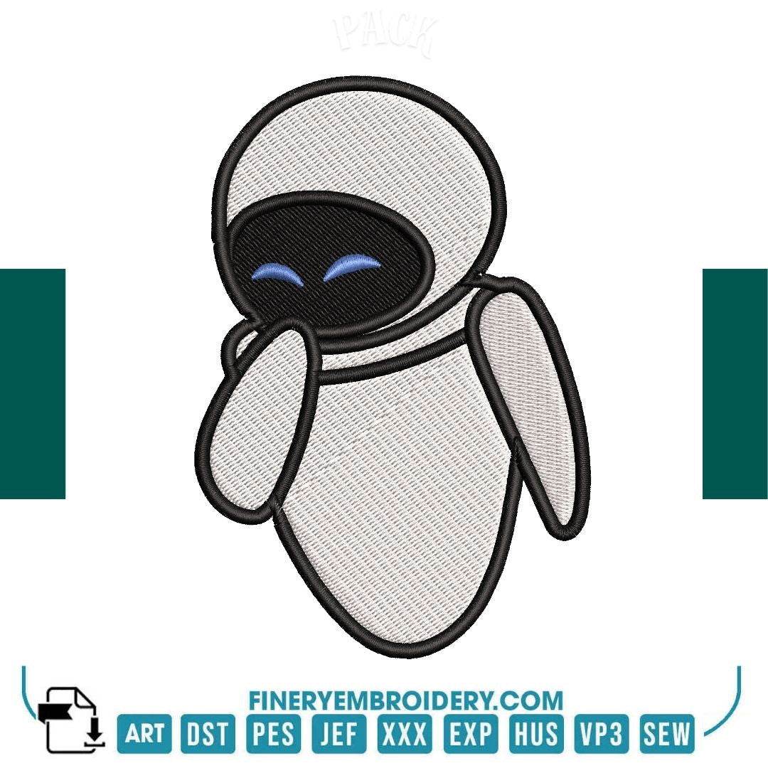 Wall-E and Eve Embroidery Design Pack - Image 4