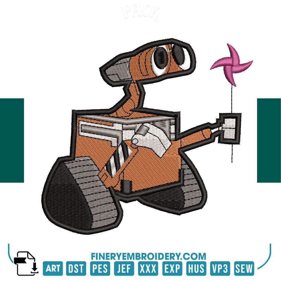 Wall-E and Eve Embroidery Design Pack - Image 5