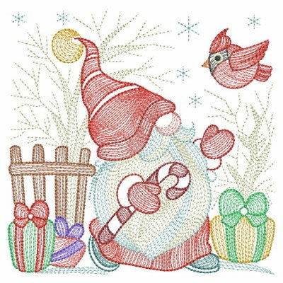 Whimsical Christmas Gnome Embroidery Collection – Festive Designs in 3 Sizes - Image 2