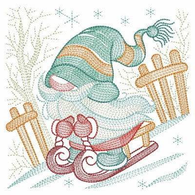 Whimsical Christmas Gnome Embroidery Collection – Festive Designs in 3 Sizes - Image 6