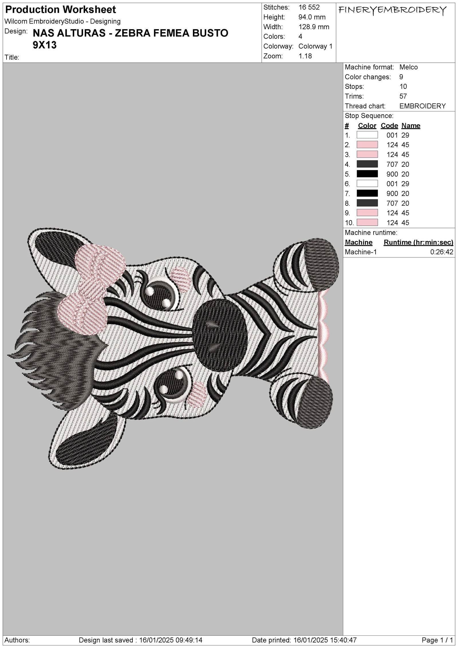 Zebra Duo Embroidery Design Pack – Male and Female Busts in Multiple Sizes - Image 2
